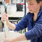 Mia Sarosi at work in her studio 2016